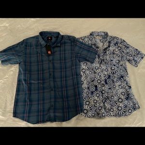Boys XL short sleeve button down, Quiksilver, Vans